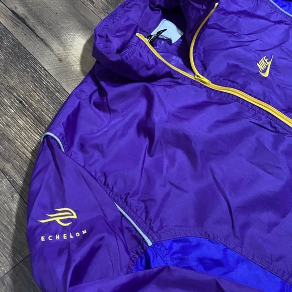 Vintage 90s Nike Windbreaker Track Jacket Adult Size L/XL Zip Back Pouch Running - Picture 5 of 13